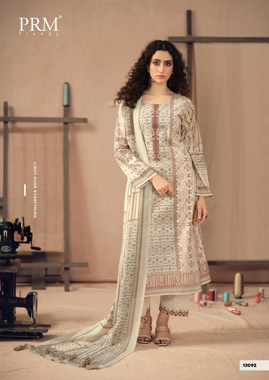 Rozana By PRM TRENDZ 13087 To 13092 Series Stylish Beautiful Colourful PURE CAMRIC COTTON Dresses At Wholesale Price